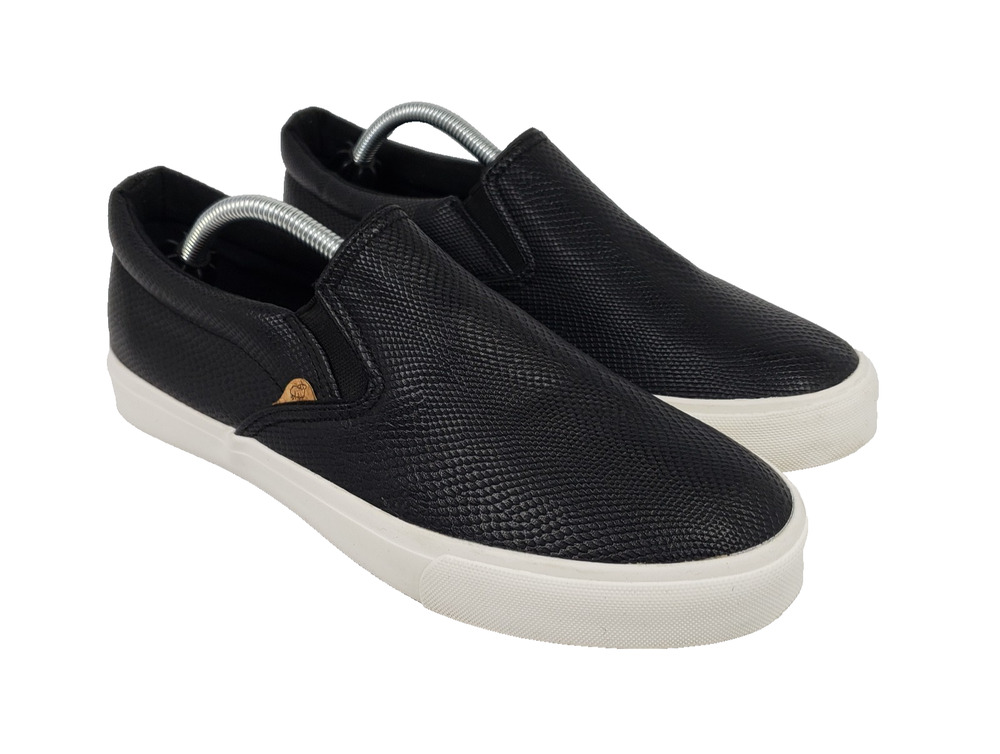 Lamo Piper II Womens Size 8.5 Black Snakeskin Slip On Low Loafer Sneaker Shoes